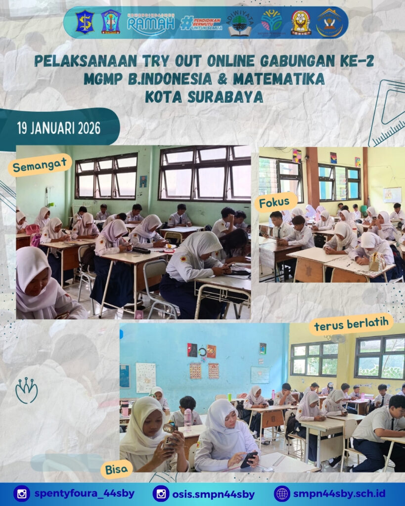 Pelaksanaan TO Online MGMP B.Indonesia & Matematika